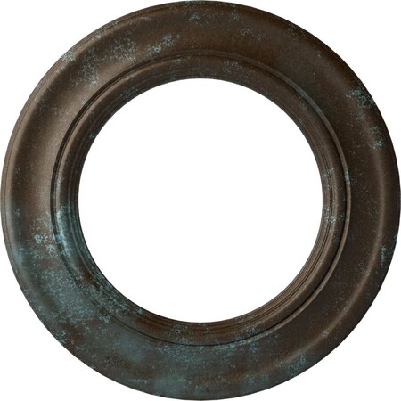 Ekena Millwork Holmdel Ceiling Medallion (Canopies up to 12 7/8"), 20 7/8"OD x 12 7/8"ID x 1"P, Bronze Blue Patina CM20HOBBS